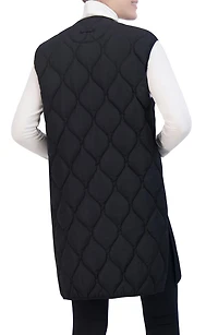 Water Repellent Onion Quilted Long Vest