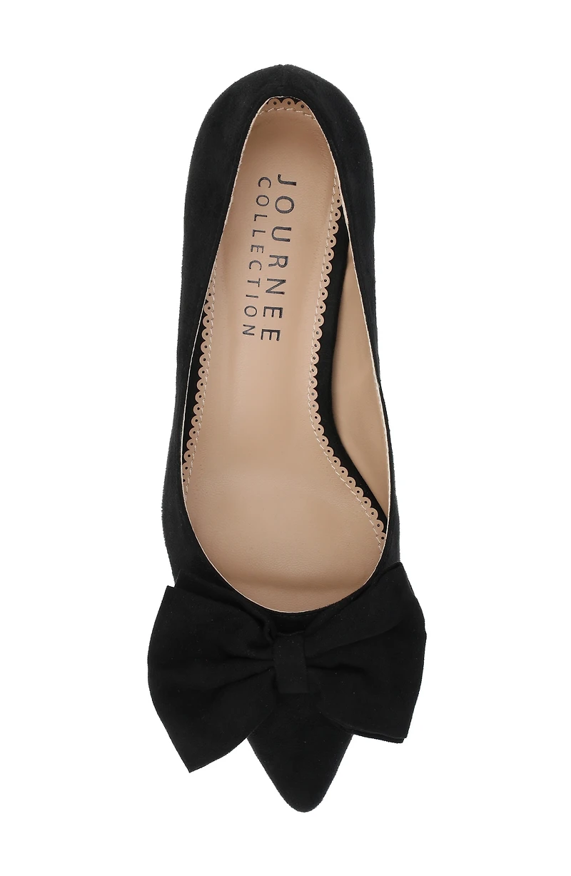 JOURNEE Orana Bow Kitten Heel Pump