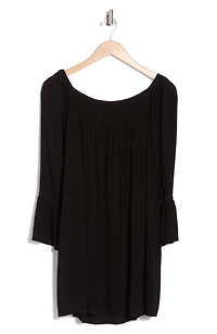 Smocked Bell Sleeve Blouse