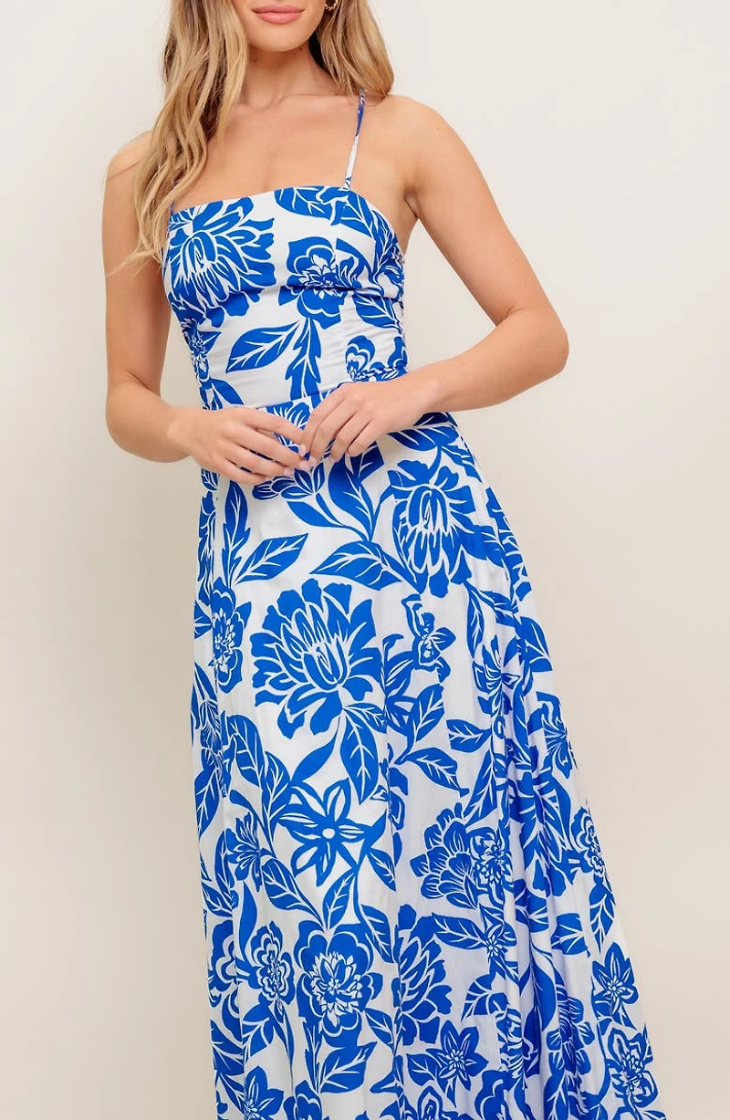 Floral Fit & Flare Maxi Dress