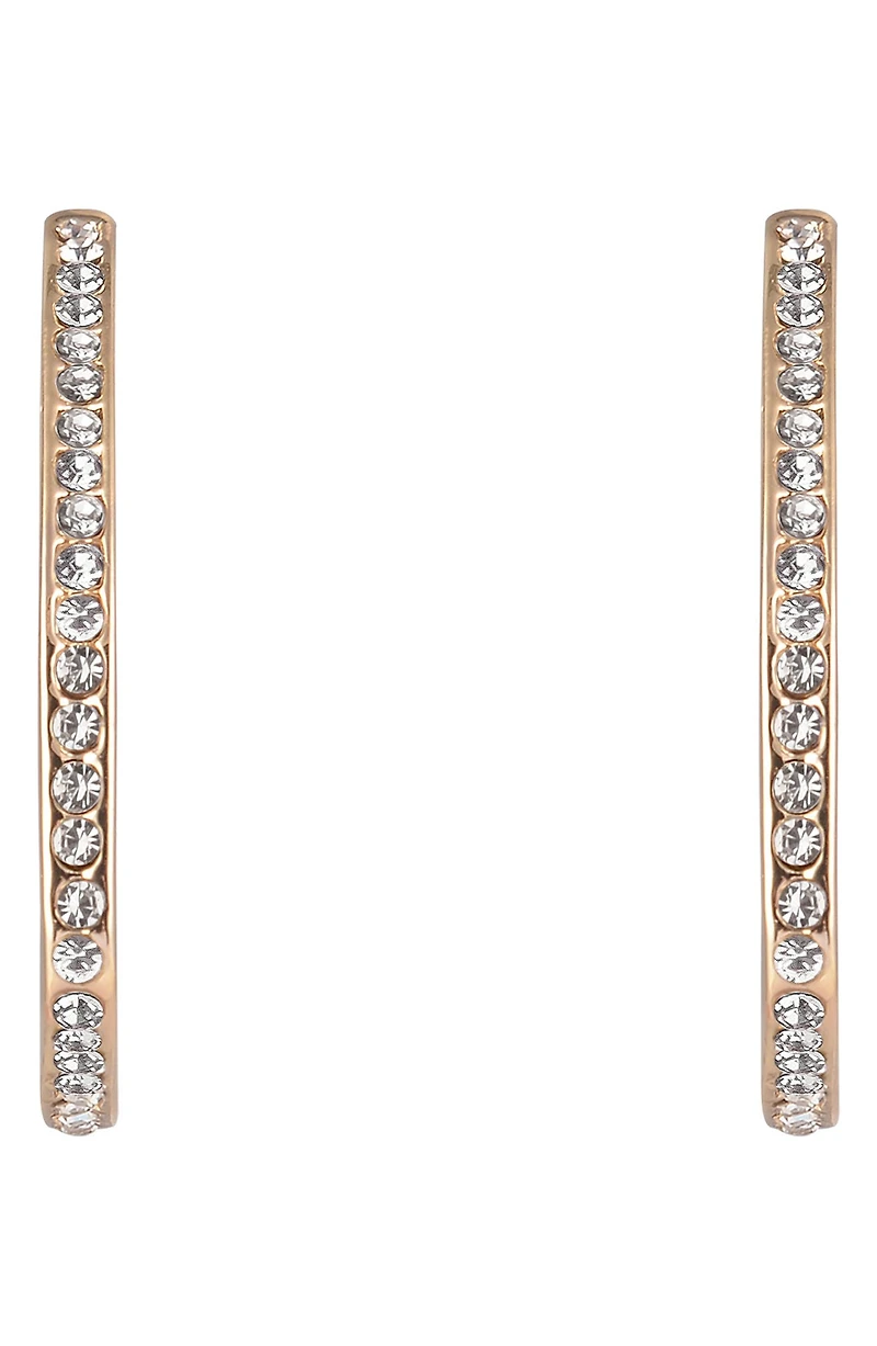 Pavé Triangular Hoop Earrings