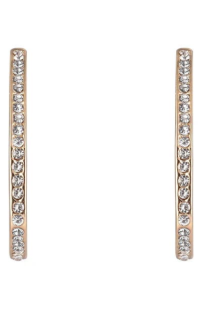 Pavé Triangular Hoop Earrings