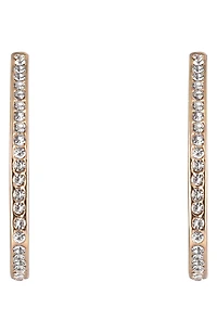 Pavé Triangular Hoop Earrings