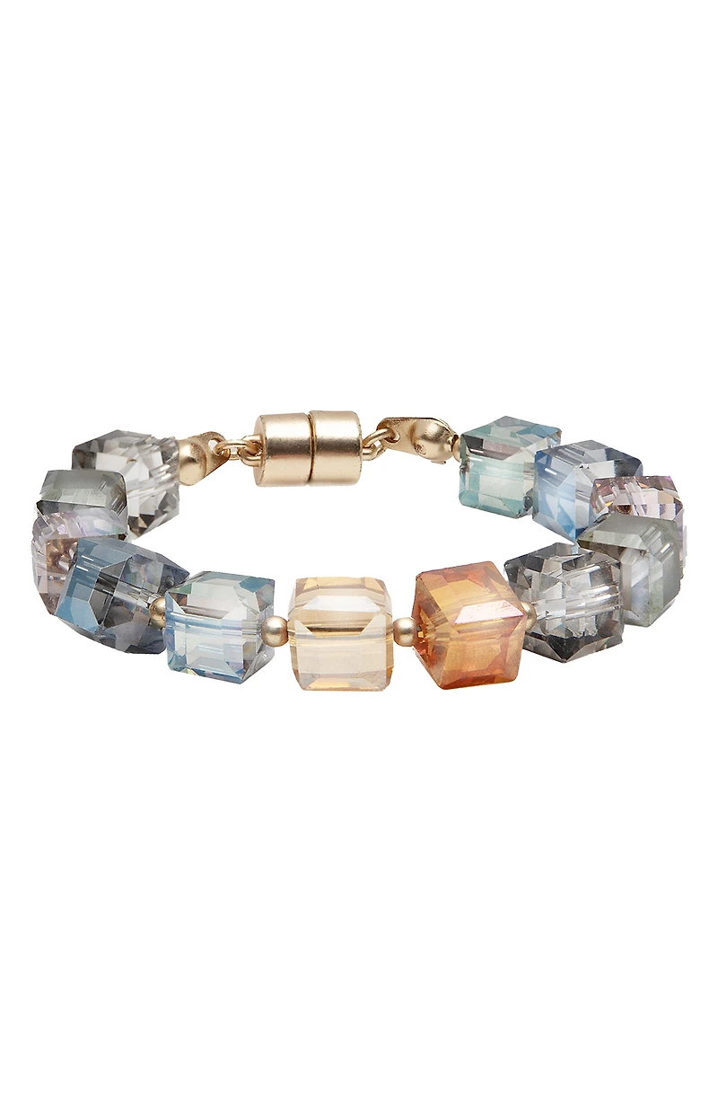 Faceted Stone Bead Bracelet