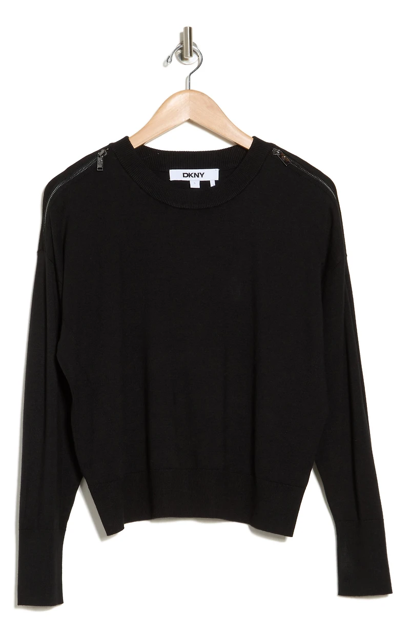 Zip Trim Sweater