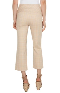 Stella Plaid Crop Flare Ponte Pants