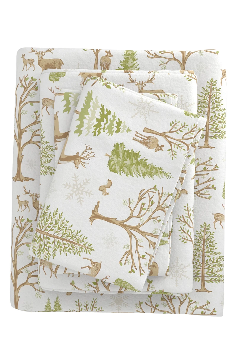 Animal Lodge Cotton Flannel Sheet Set