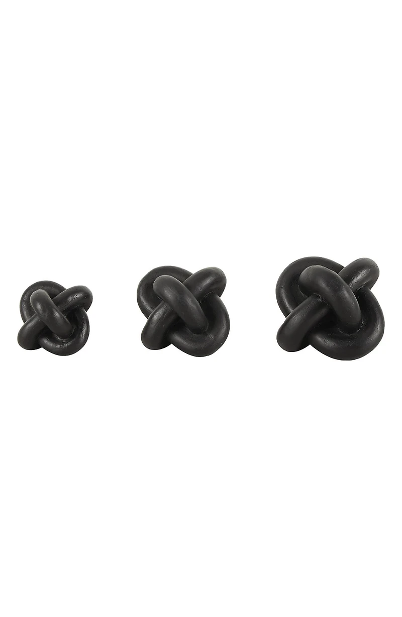 Set of 3 Modern Knot Sculptures