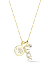 Cubic Zirconia Lucky Charm Necklace