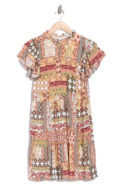 Tiered Short Sleeve Dress