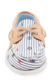 Kids' Authentic 2-Eye Nautical Print Boat Shoe