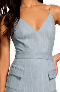 Cassia Stitch Sleeveless Midi Dress