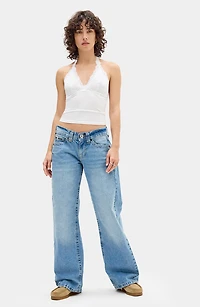 Je T'aime Lace Trim Halter Top