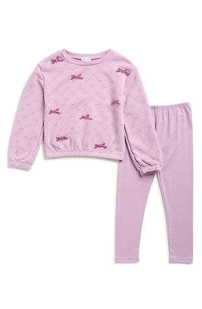 Kids' Little Bow Sweatshirt & Joggers Set