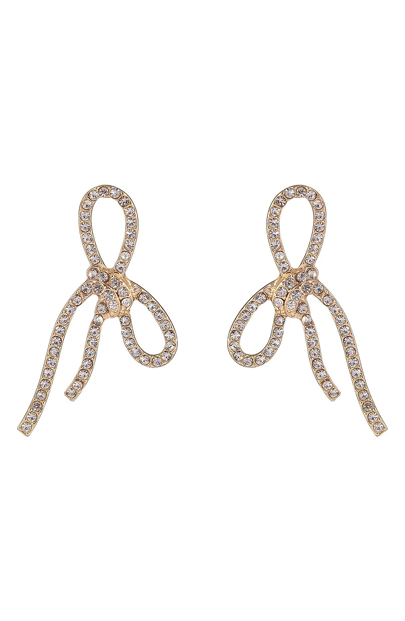 Pavé Bow Stud Earrings