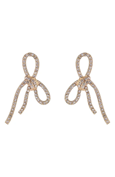 Pavé Bow Stud Earrings