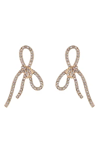 Pavé Bow Stud Earrings
