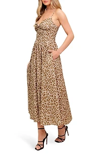 Leopard Print Cotton Maxi Sundress