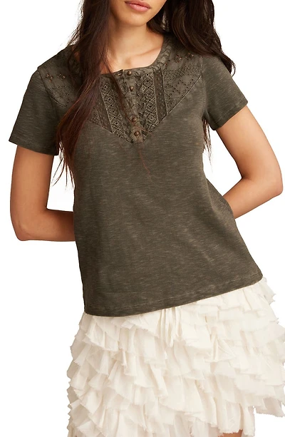 Cutwork Cotton Henley