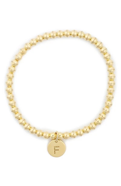 Initial Charm Ball Stretch Bracelet