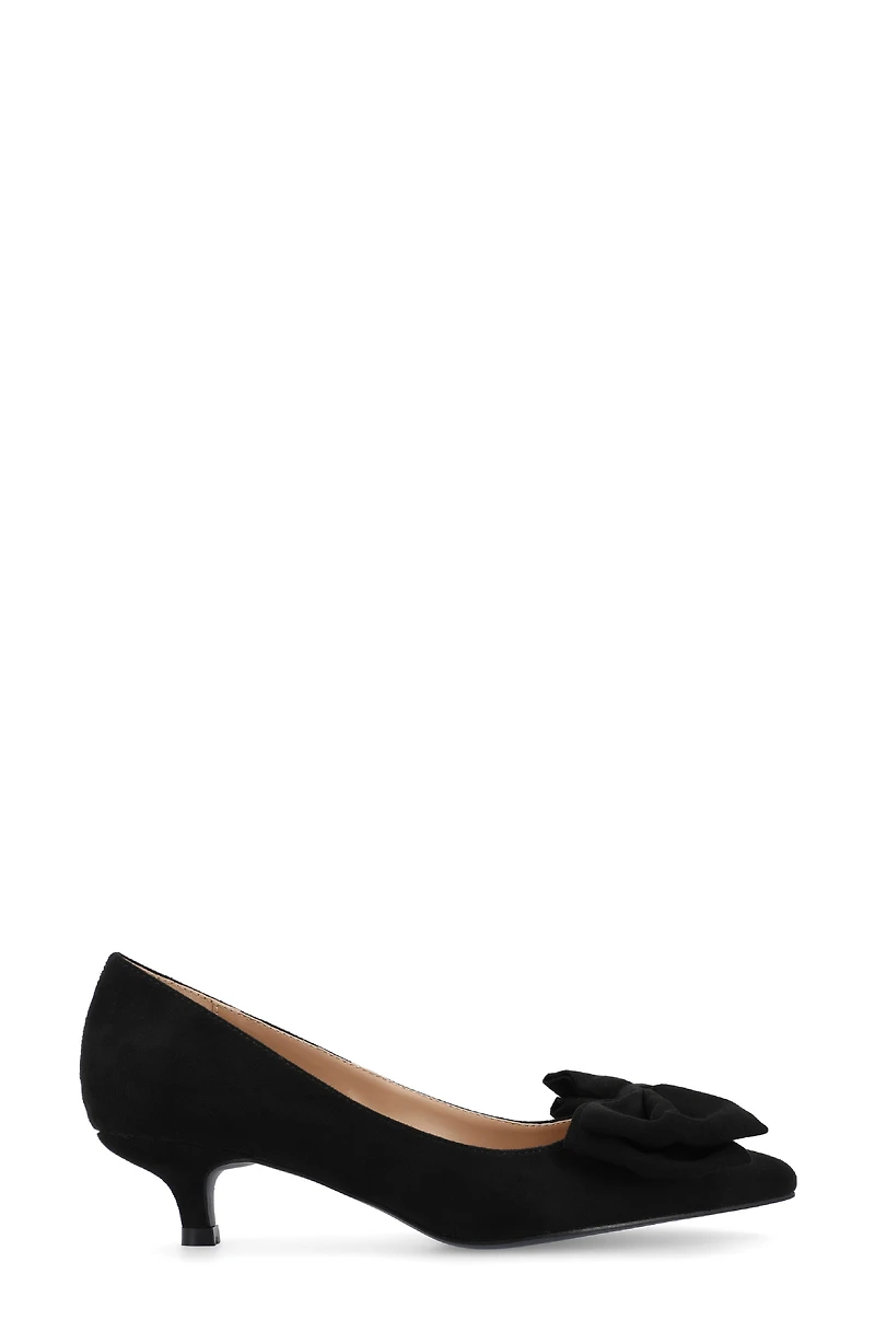 JOURNEE Orana Bow Kitten Heel Pump