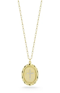 Cubic Zirconia Cross Pendant Necklace