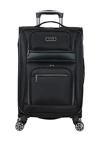Rugged Roamer 20-Inch Dobby Softside Expandable Spinner Carry-On Luggage