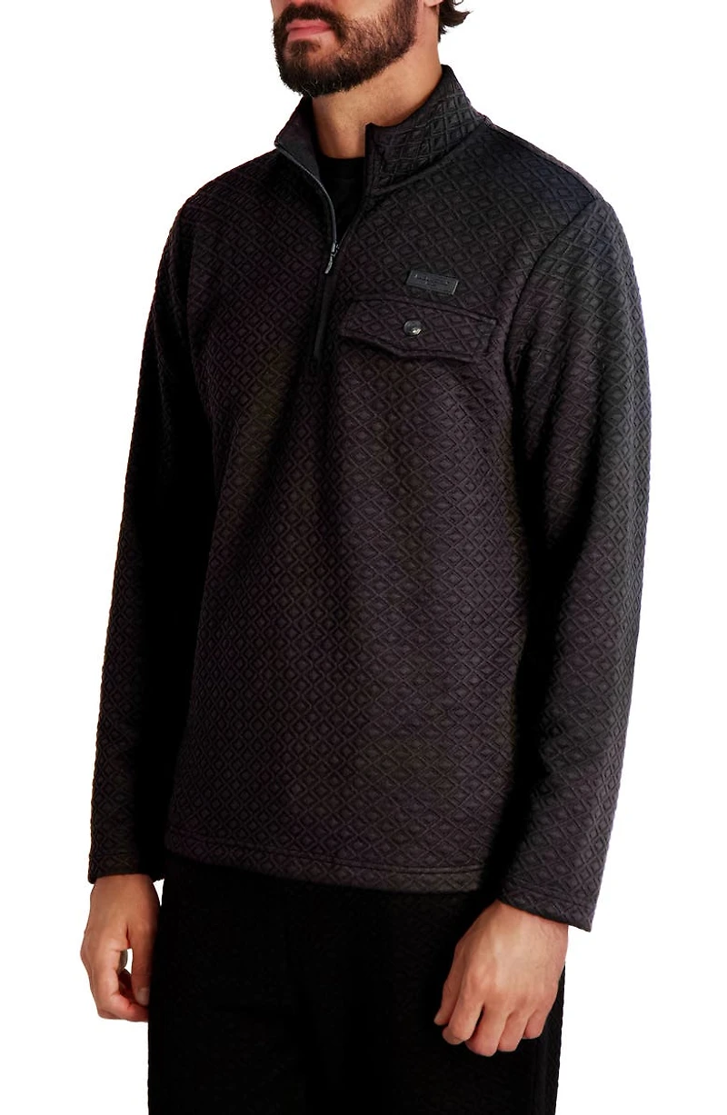 Quilted Quarter Zip Pullover