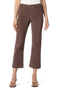 High Waist Crop Bootcut Corduroy Pants