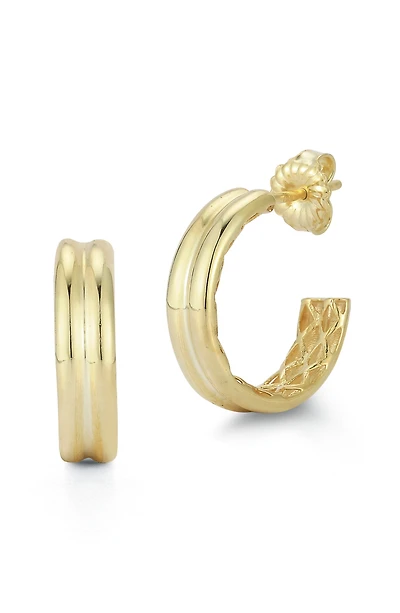 Double Row Hoop Earrings