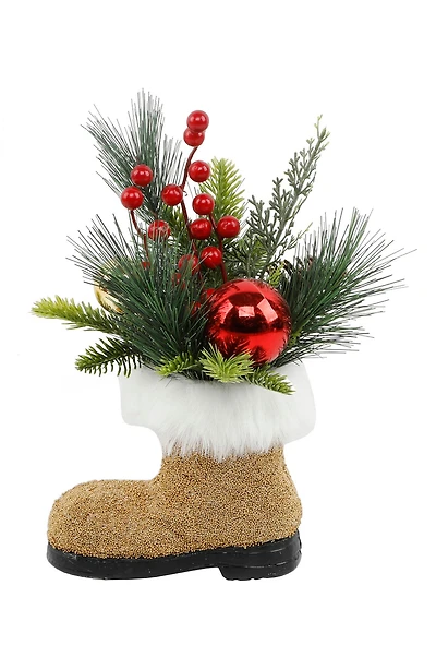 Christmas Mix In Boot Vase