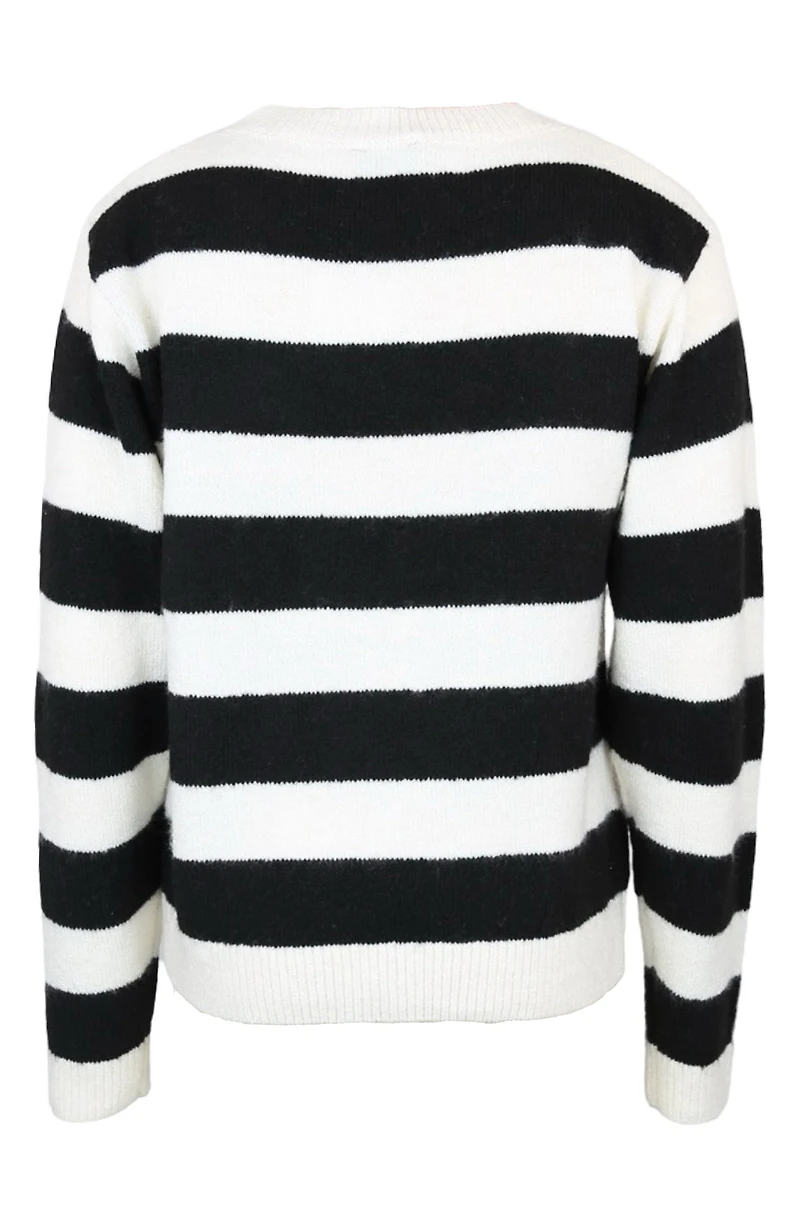 Kids' Sequin Bow Stripe Sweater