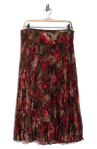 Fernanda Floral Pleated Midi Skirt