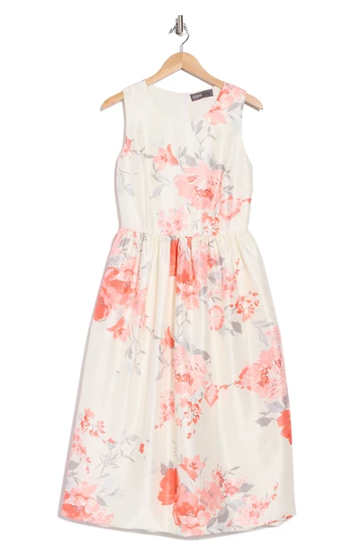 Floral Sleeveless Fit & Flare Midi Dress