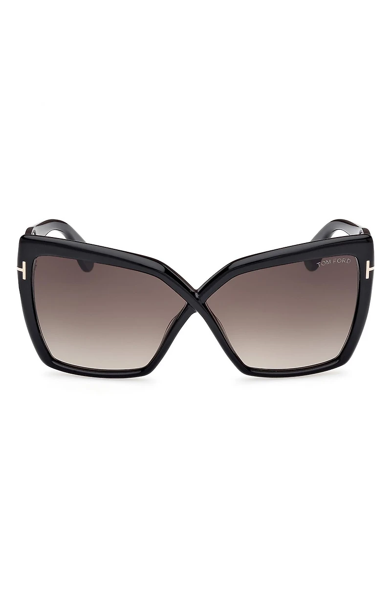Fiore 63mm Oversize Gradient Butterfly Sunglasses