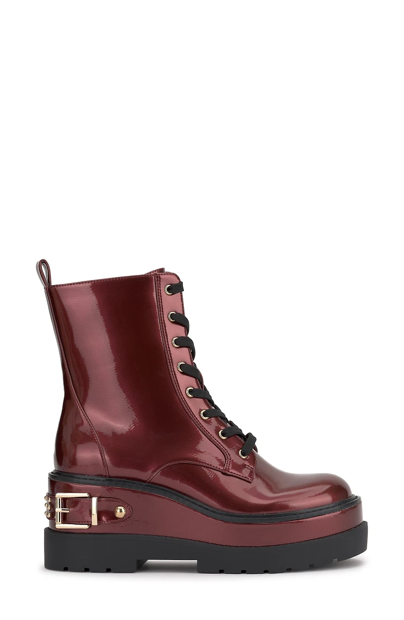 Imelda Lace-Up Platform Moto Bootie
