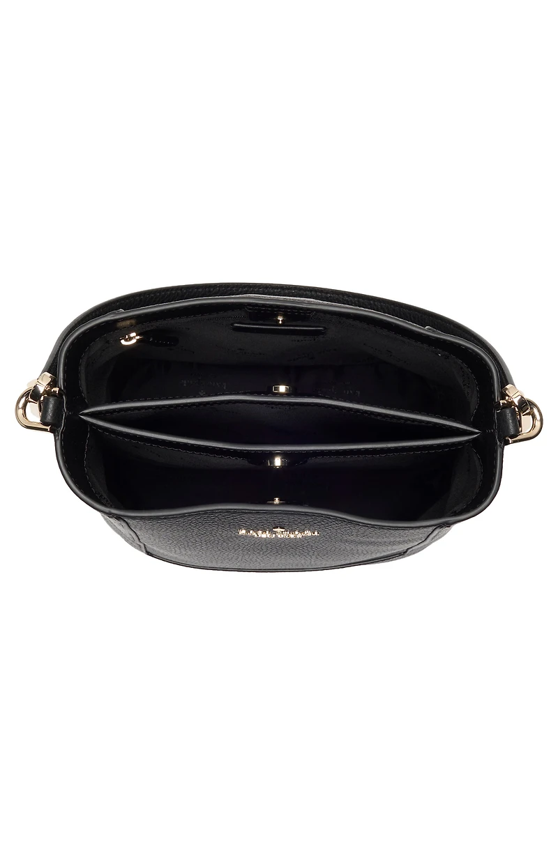 lena pebbled leather bucket bag