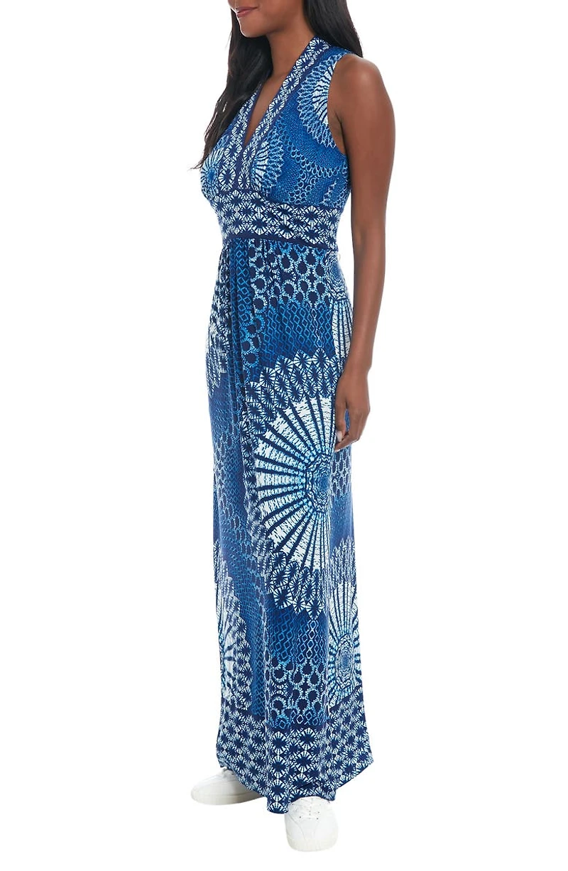 Sleeveless Stretch Jersey Maxi Dress