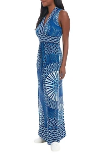 Sleeveless Stretch Jersey Maxi Dress