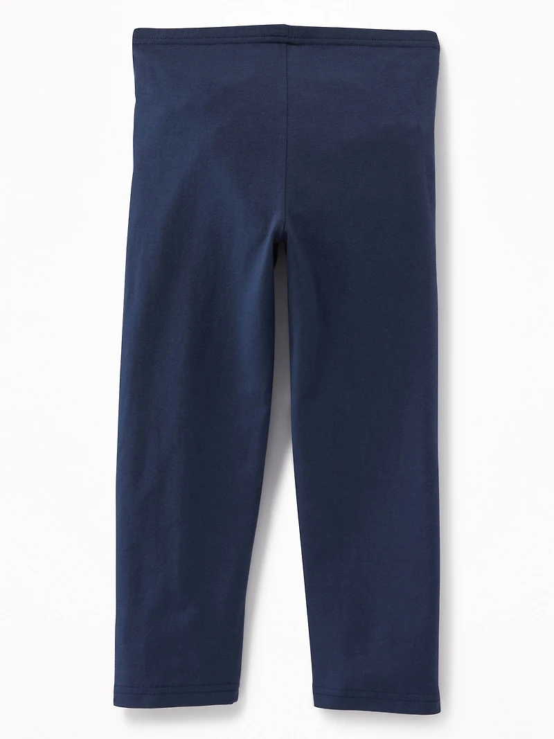 Short Crop Jersey Leggings for Girls