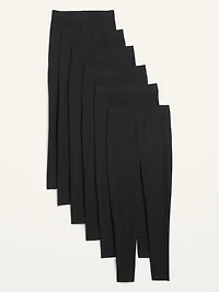 High-Waisted Fashion Layering Leggings 6-Pack