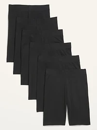 High-Waisted Biker Shorts 6-Pack for Women - 8-inch inseam