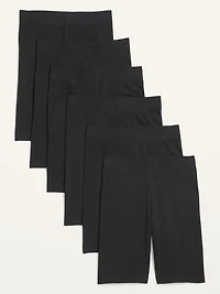 High-Waisted Biker Shorts 6-Pack for Women -- 8-inch inseam