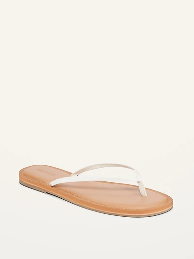 Faux-Leather Capri Sandals