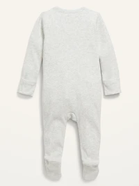 Ribbed 2-Way-Zip Sleep & Play Footed One-Piece for Baby