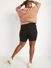High-Waisted Biker Shorts - 8-inch inseam