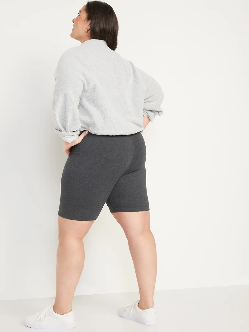 High-Waisted Biker Shorts -- 8-inch inseam