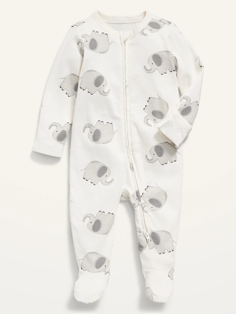 Unisex Printed Footed Sleep & Play One-Piece for Baby