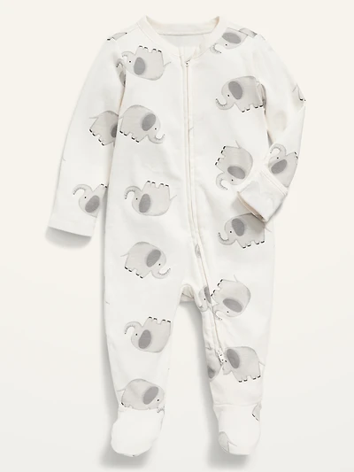 Unisex Printed Footed Sleep & Play One-Piece for Baby