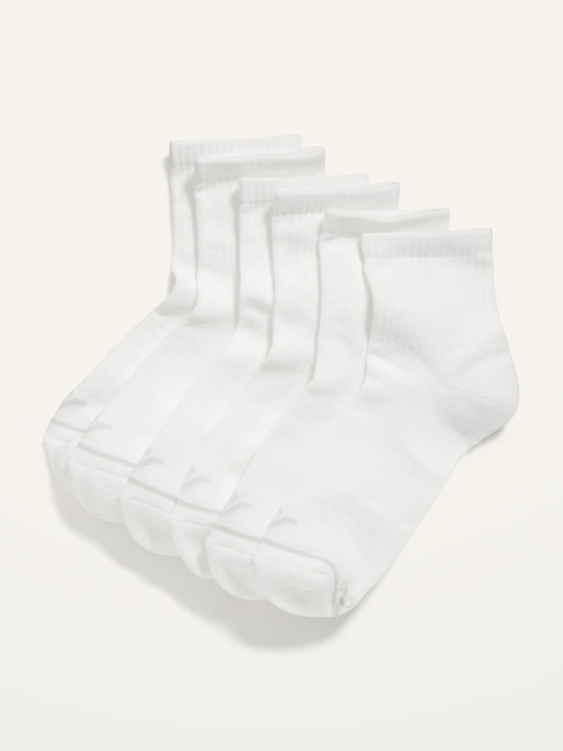 3-Pack Athletic Quarter Crew Socks for Women